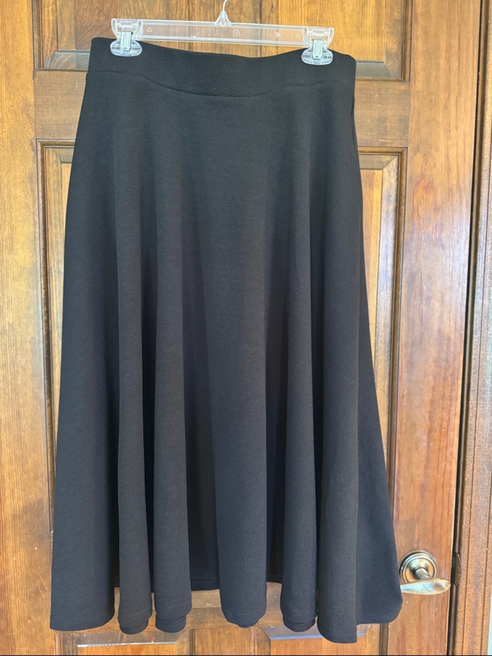 White Mark Black Circle Midi Skirt - Women's Flared Skater, L